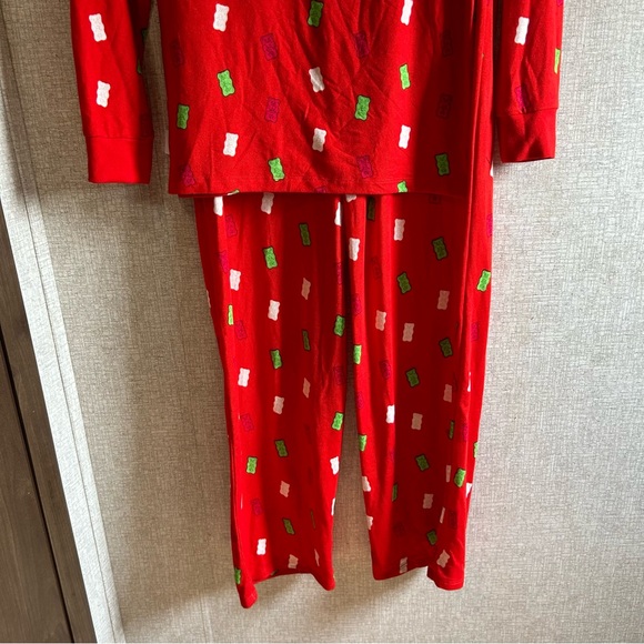 NWT XS JCPenny Haribo Red Gummy Bear Christmas Pajama Set - Picture 8 of 12